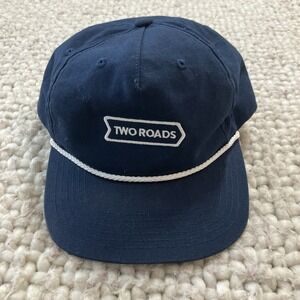 Two Roads Hat Snap Back Hat 5 Panel Baseball Cap Blue One Size